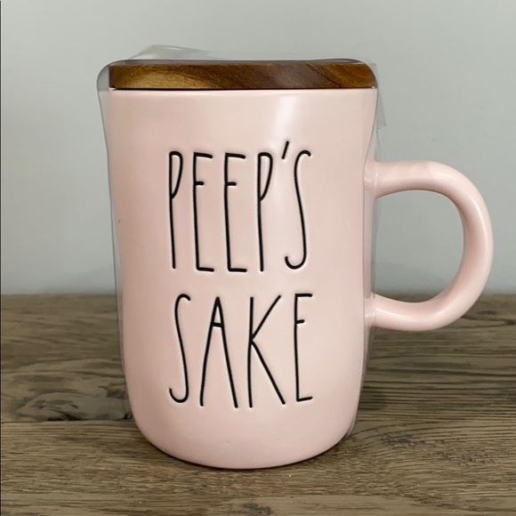 Rae Dunn Other - Rae Dunn PEEP’S SAKE Coffee Mug with Coaster Lid